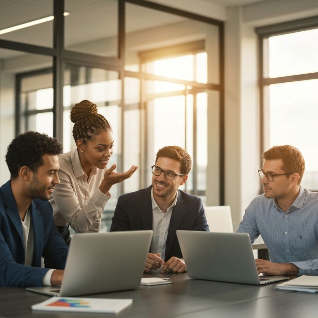 Professional HR consulting team collaboration